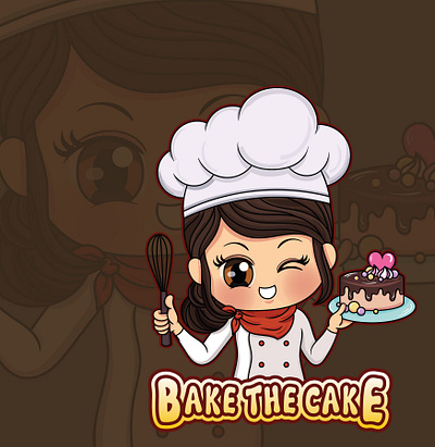 Bake The Cake Logo art baker branding design graphic design icon illustration logo mascot photoshop vector