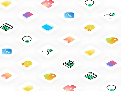 Icons for a reading app design icon