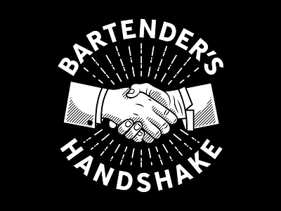 Bartender's Handshake Logo badge logo branding design logo typography