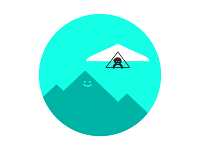 Soar geometric illustration minimal mountains outdoors shape simple sky vector