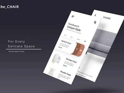 Furniture Shop App animation graphic design ux
