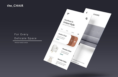 Furniture Shop App animation graphic design ux