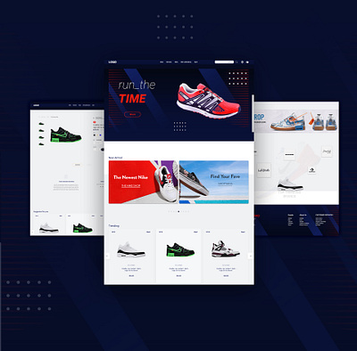 E-commerce(Shoe Shop) Website design graphic design illustration ui ux