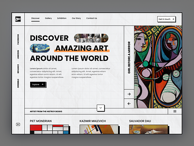 Art Museum Exhibition Website art artwork design desktop dribbble exhibition gif minimal modern musuem platform product simple ui uiux userexperience userinterface ux webdesign websitedesign