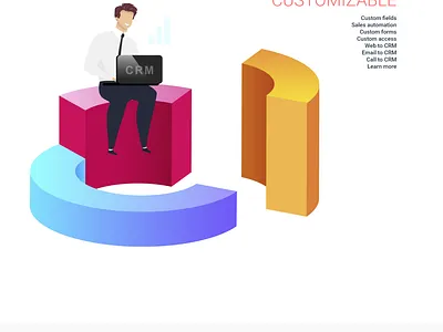 CRM Landing Page(2017) design illustration ui ux vector