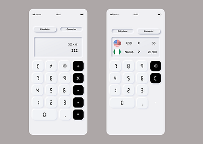 Neumorphic Calculator app calculator uiux neumorphic calculator ui ui ux