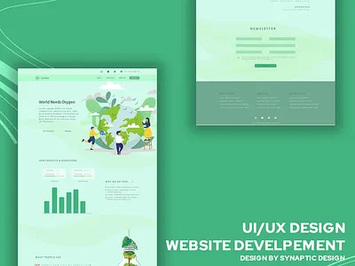 Non-Profit Nature Friendly Website Design branding design ecommerce website graphic design illustration logo typography ui ux vector