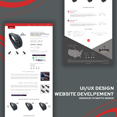 BlackDog Track Company Product Page Design branding design ecommerce website graphic design illustration ux vector