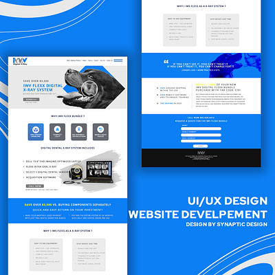 Landing Page Design for Veterinary Equipment Company branding design ecommerce website graphic design illustration ui ux