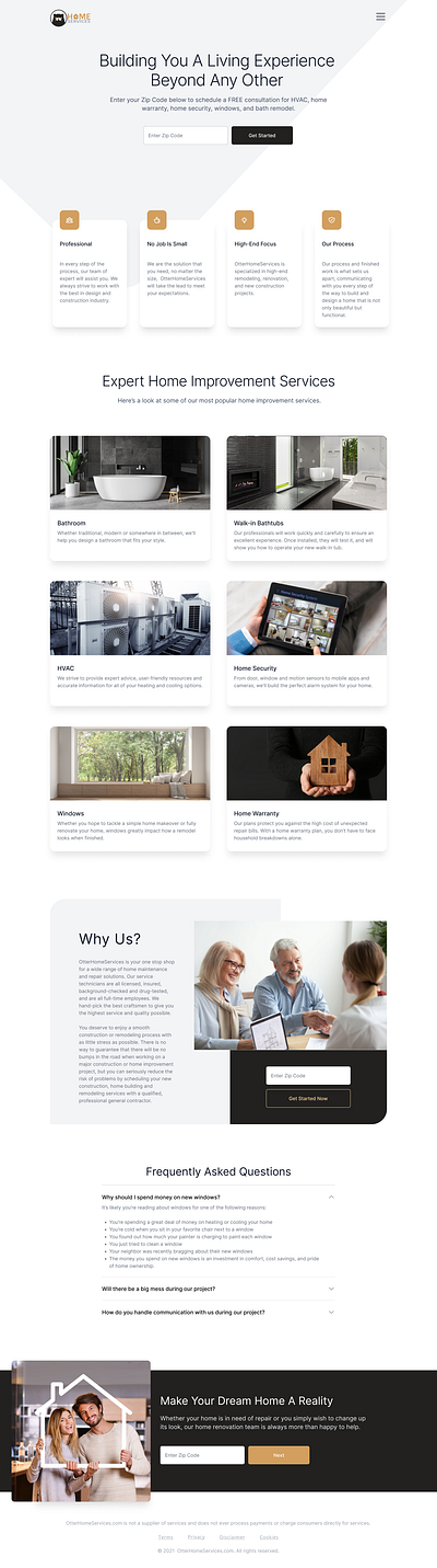 OtterHomeServices.com aplusdesign.co design logo ui ui design ui designer
