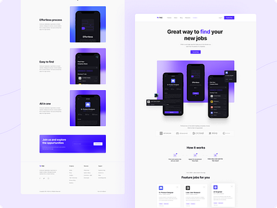 FIND · Job Finder Website app clean design finder job job board job finder job portal landing page ui ui design ux web design website website design