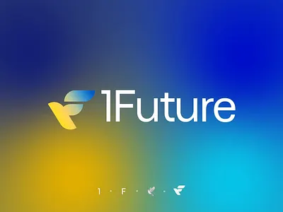 1Future Logo 🇺🇦 brand brand identity branding charitable foundation identity logo logo design logotype mark modern logo motion symbol ukraine vector