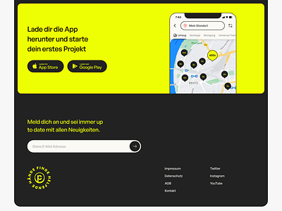 PickAnAnt Rebranding Concept Footer | Landing Page black call to action clean cta design footer footer with newsletter landing page landingpage footer minimal rebranding typography ui ui design ux ux design web web design website yellow