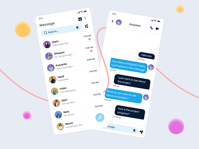 Elegant Messenger App app app design application chat chat app message message app messenger app mobile ui design uidesign uiux