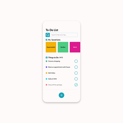 DailyUI #042 - Todo List 042 challenge dailyui dailyuichallenge todo todolist uidesign