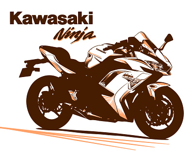 Kawasaki Ninja adrenaline circuit graphic illustration kawasaki motor motorbike ninja power racing speed