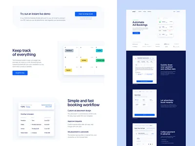 Paved – Ad Bookings Page ad advertising booking calendar email gallery landing marketing promo slider