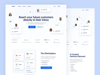 Paved – Advertisers Landing Page advertising email landing marketing pipeline saas scheme workflow