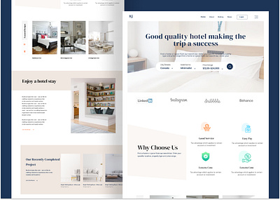 hotel landing page boking boking app boking system boking ui desing branding desing fashion home homepage hotel landingpage real estet ui uiux ux web