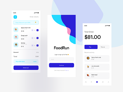 FoodRun Mobile Delivery App android app delivery design figma food graphic design ios layout map mobile pay presentation prototype template ui uidesign ux uxdesign wireframe