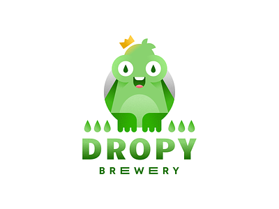 Dropy beer branding brewery character drop king logo monster