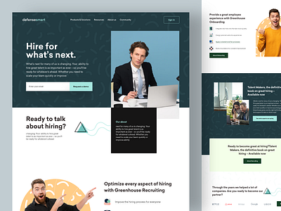 Defensesmart-Recruiting Website branding cv resume design hiring platfrom job job application job board job listing job portal job search landing page minimal product design ui ux website website design