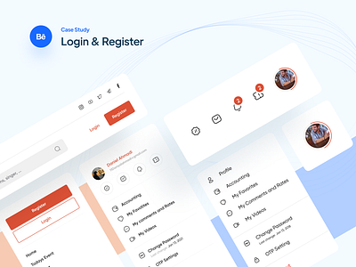 Register & Login Case Study behance case study customer signup product design