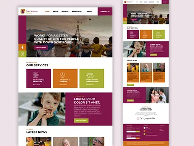 Redesign of the landing page Down Syndrome Australia association design down syndrome graphic design landing page ui ux