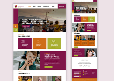 Redesign of the landing page Down Syndrome Australia association design down syndrome graphic design landing page ui ux