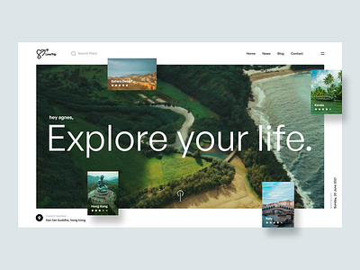 Lovetrip clean ui location travel website webdesign