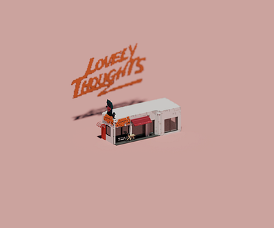 Shopfront | Lovely Thoughts Cafe 有容乃大 3d architecture building design illustration shopfront space voxel