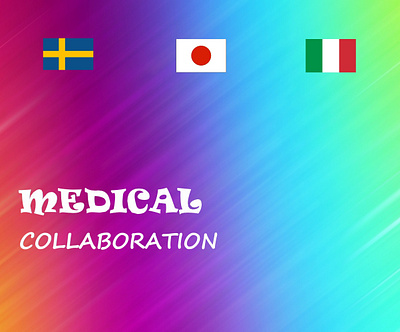 International medical collaboration 3d branding graphic design logo