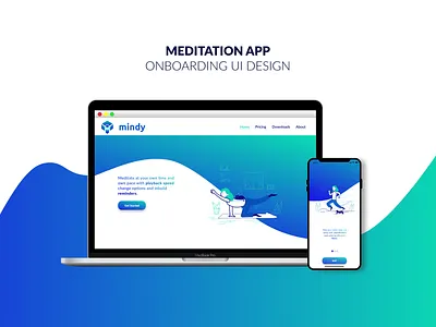 Meditation App - Onboarding UI Design adobe xd design figma logo mobile design motion graphics onboarding typography ui ux web design
