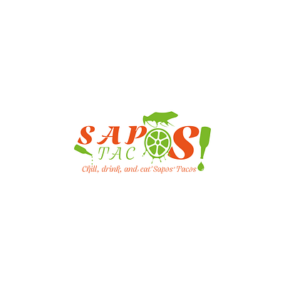 Sapos Tacos design logo vector