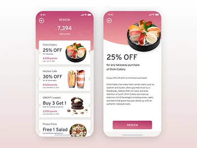 Coupon Redeem app coupon dailyui gradient color redeem ui voucher web