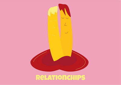 Relationchips dribbble best shot flat design illustrator personal project vector art