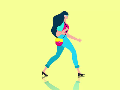 Walk cycle Animation animated gif animation animation 2d animation after effects character animation illustration motion design motiongraphics walk walkcycle