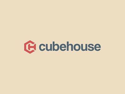 Cubehouse Logo 1 blue ch ch lettermark ch monogram cream creamy cube hexagon lettermark logo minimal minimalistic monogram orange red yellow