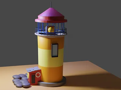Lighthouse 3d animation branding graphic design motion graphics