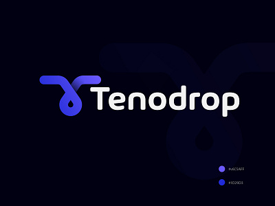 tenodrop 2nd color verson abstract brand mark concept creative design drop drop down drop logo drop up identity letter logo logo logodesign minimal minimalist modern modren product logo t logo water