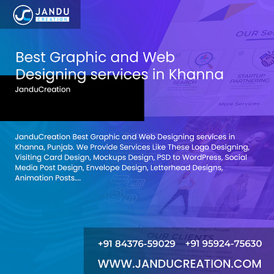 Best Graphic and Web Designing services in Khanna,Punjab | Jandu graphic design graphic designing in khanna logo