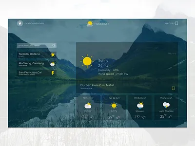 Forecast Weather App app branding design e commerce illustration ui ux web web design website