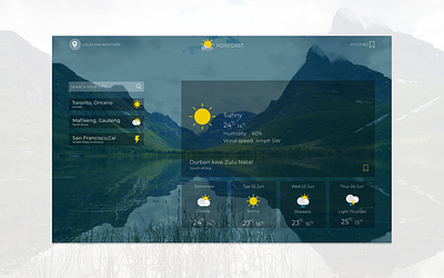 Forecast Weather App app branding design e commerce illustration ui ux web web design website