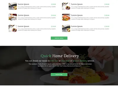 Meal Website Design