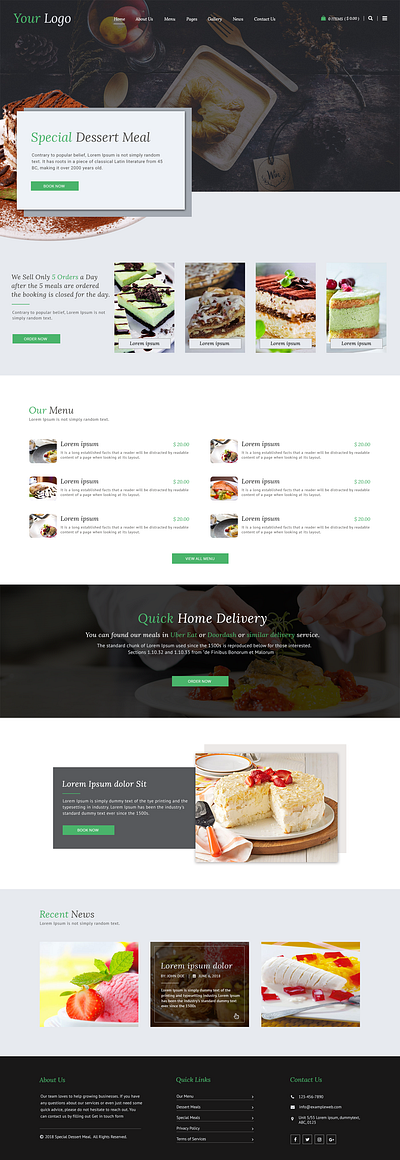 Meal Website Design