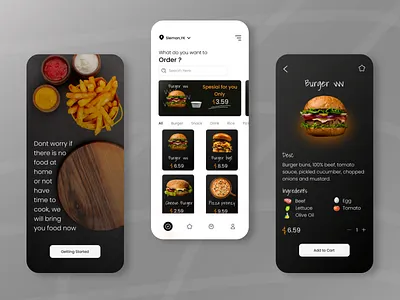 Junk food - mobile apps design burger design apps food online food ordered mobile app design mobile apps mobile interface mobile ui ui design ux design