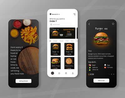 Junk food - mobile apps design burger design apps food online food ordered mobile app design mobile apps mobile interface mobile ui ui design ux design