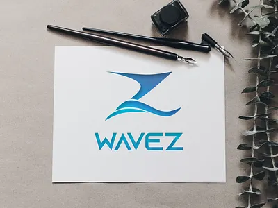 Wavez - Logo design branding design figma icon logo typography vector