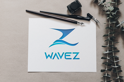 Wavez - Logo design branding design figma icon logo typography vector