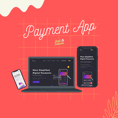 EPAY app branding design illustrator typography ui ux vector web website